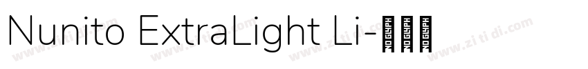 Nunito ExtraLight Li字体转换